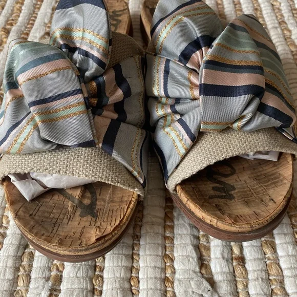 Sam Edelman Multicolor Striped Sandal Slides - Picture 3 of 7